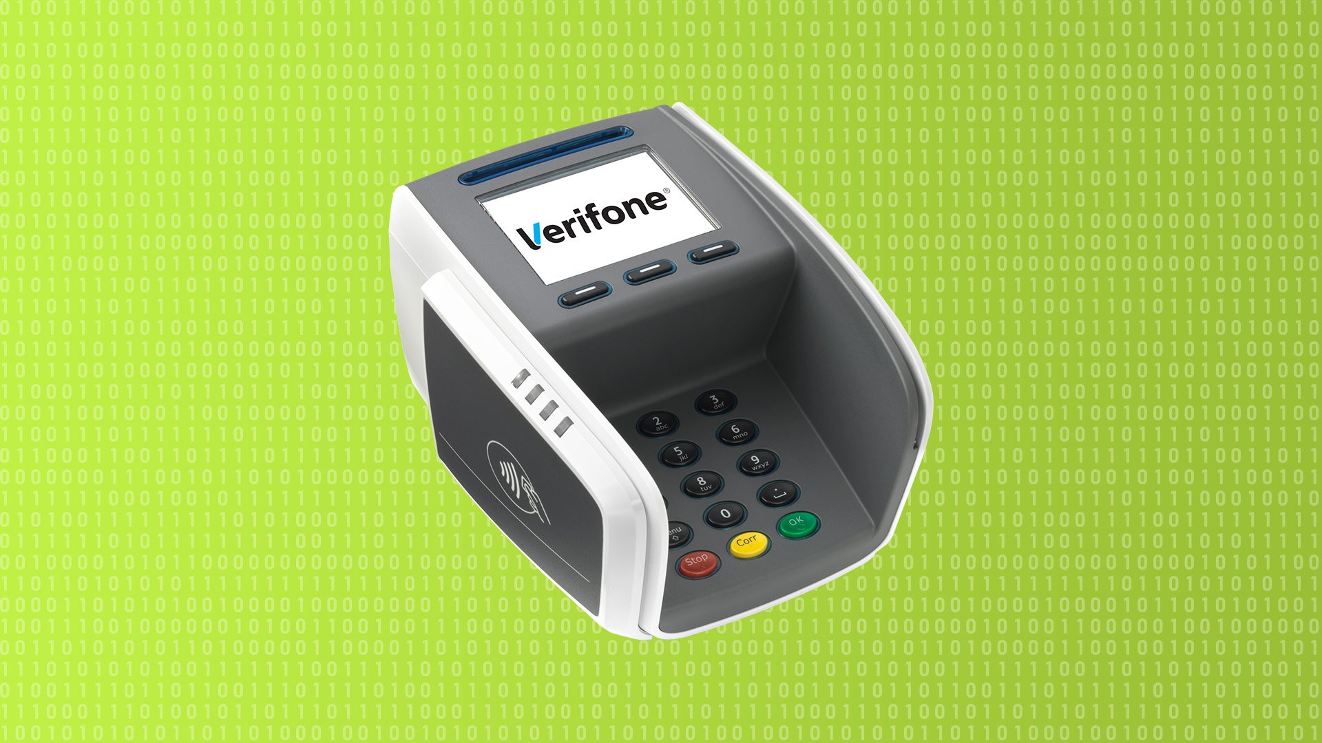 Verifone small green banner