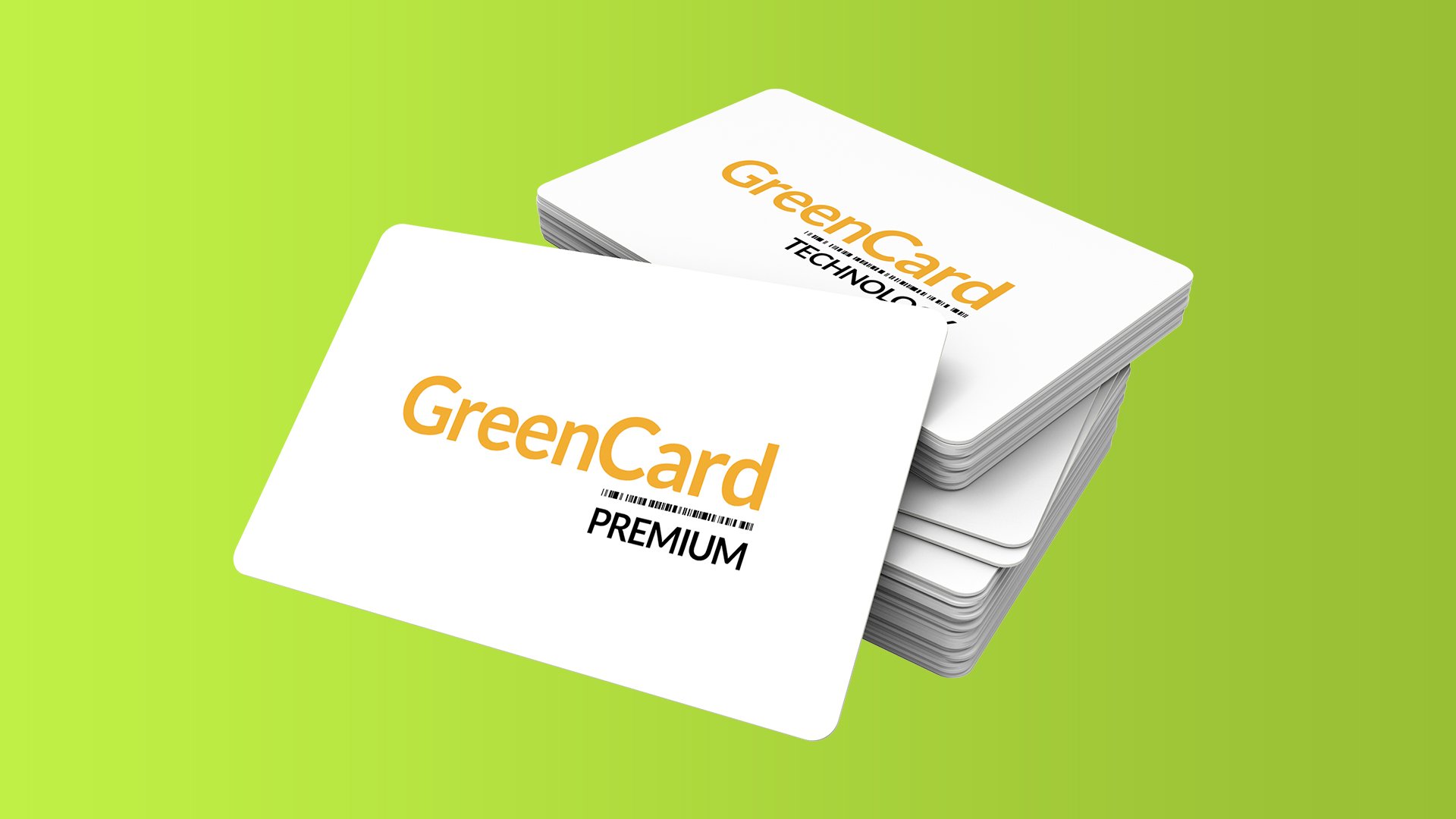 Bild på plastkort från GreenCard