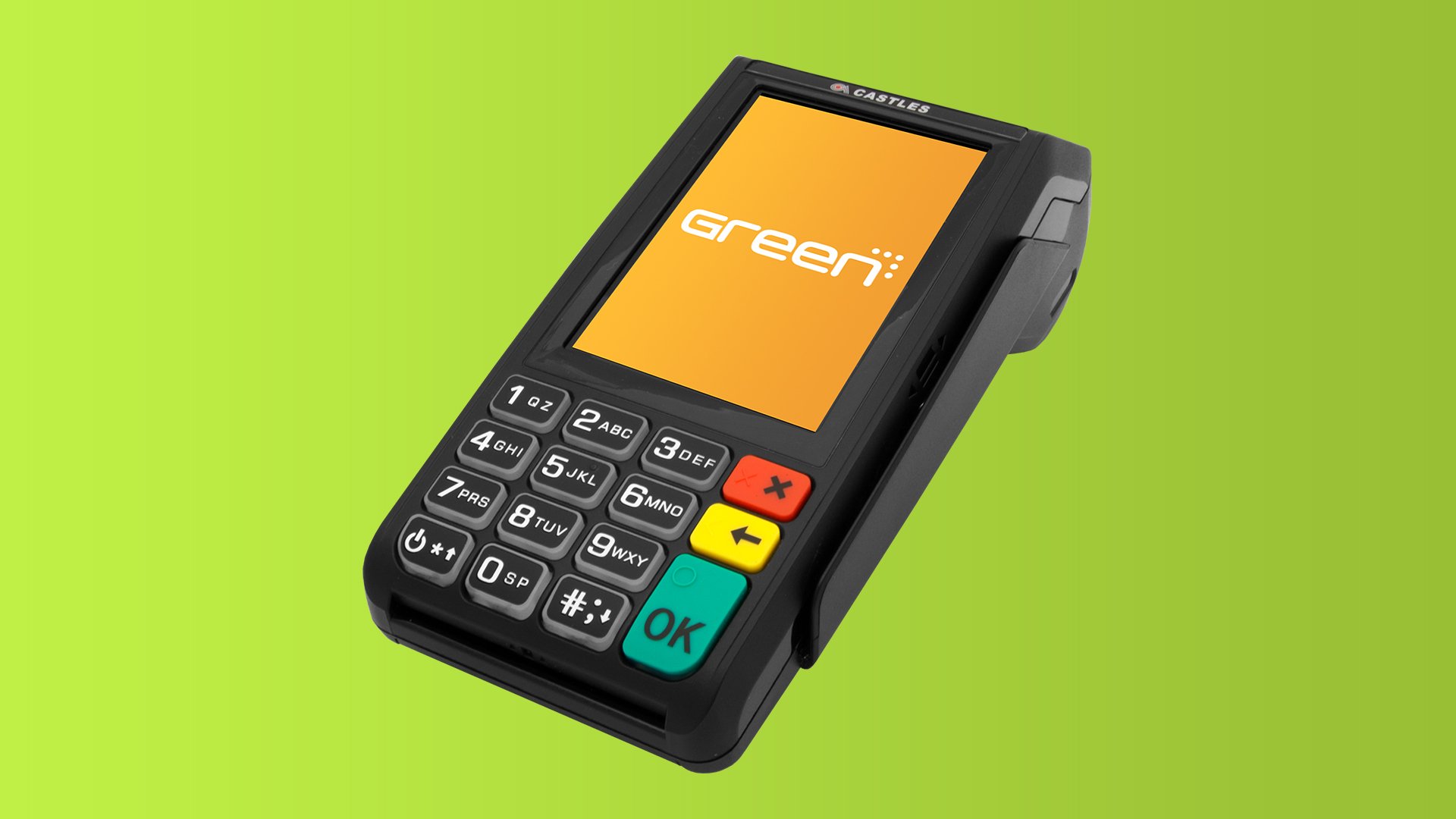Bild på betalterminal GreenPay Mobile 2000 från Green