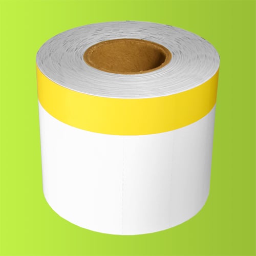 GreenTag Premium Shelf 80 x 25 mm vit med gul ruta