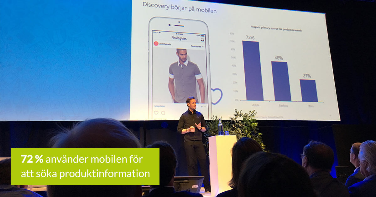 Vi använder främst vår mobiltelefon när vi söker information om produkter