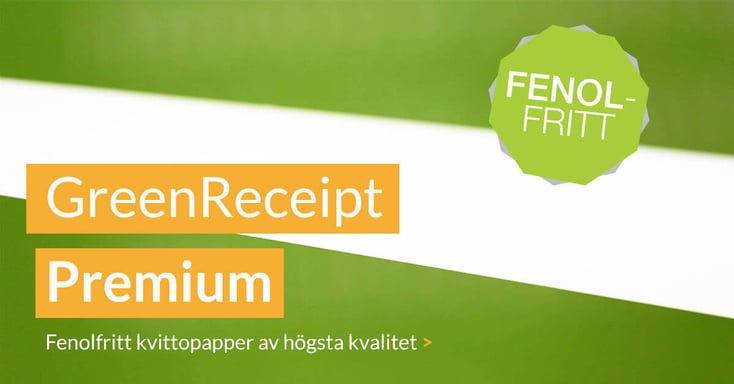 Kvittopapper GreenReceipt Premium 125 g - fritt från alla typer av fenoler