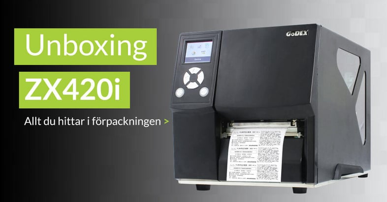 Unboxing Godex ZX420i etikettskrivare banner