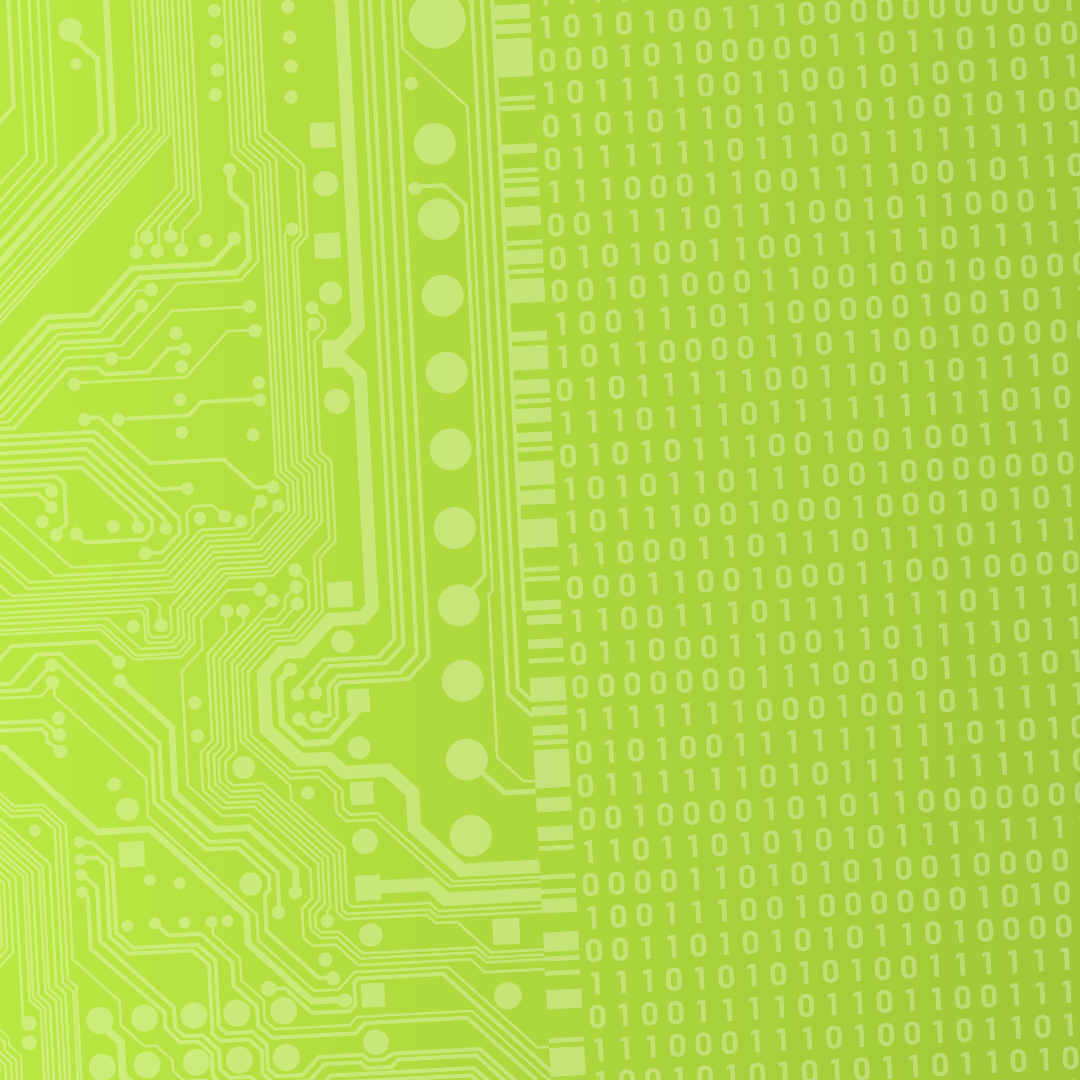Tech Digital med 30 % opacitet på grön gradient