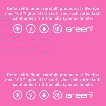 Green Receipt Premium rosa miljötext
