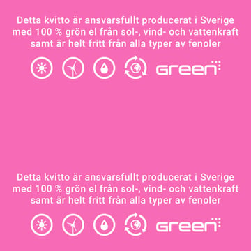 Green Receipt Premium rosa miljötext