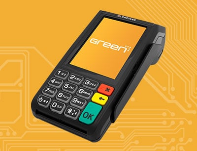 Bild på betalterminal GreenPay Mobile 2000 från Green