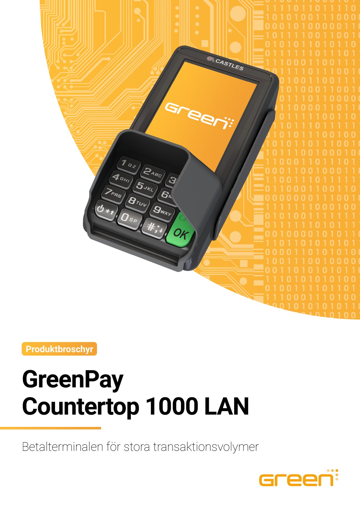 Produktblad för GreenPay Countertop 1000 LAN
