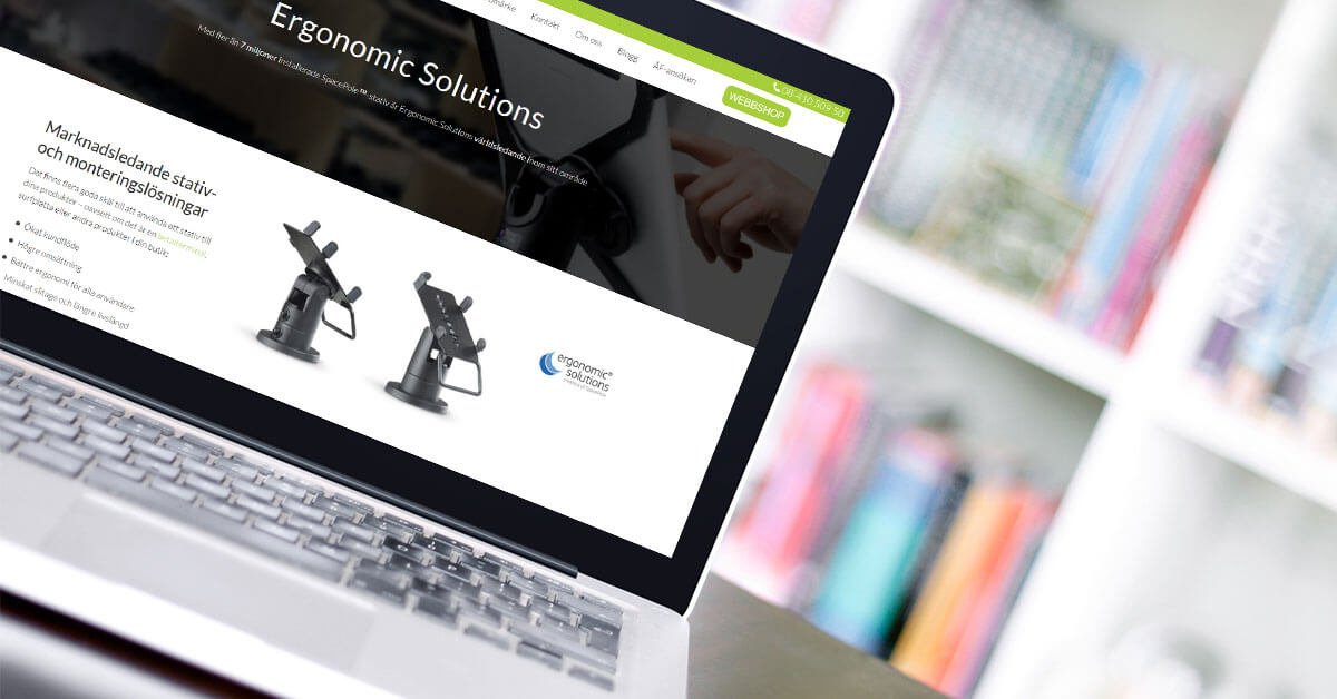 Ergonomic Solutions har fått en egen produkt- och varumärkessida